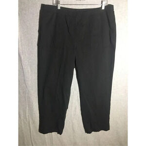 Womens J Jill Trousers Black Straight Leg Business Casual Work Career Office
